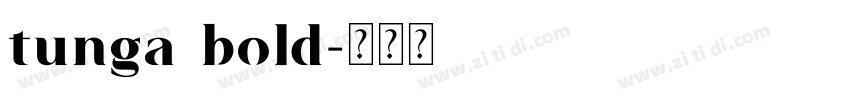 tunga bold字体转换